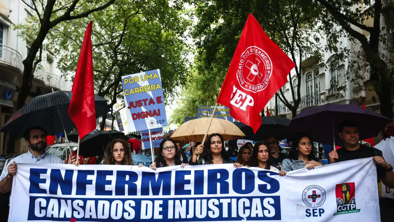 Enfermeiros manifestaram-se em Lisboa por valorização da carreira