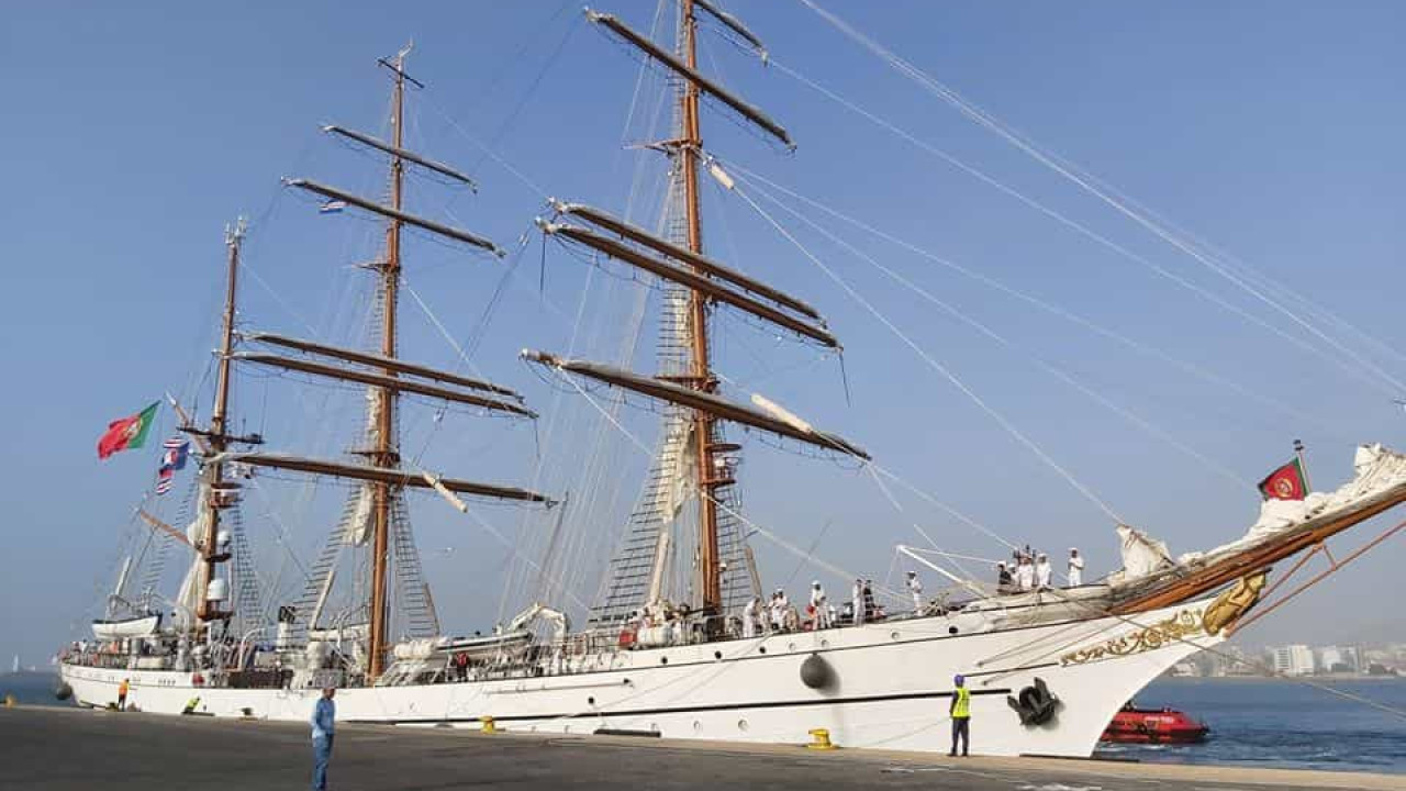 Navio-escola Sagres atraca em Aveiro para uma semana de visitas gratuitas