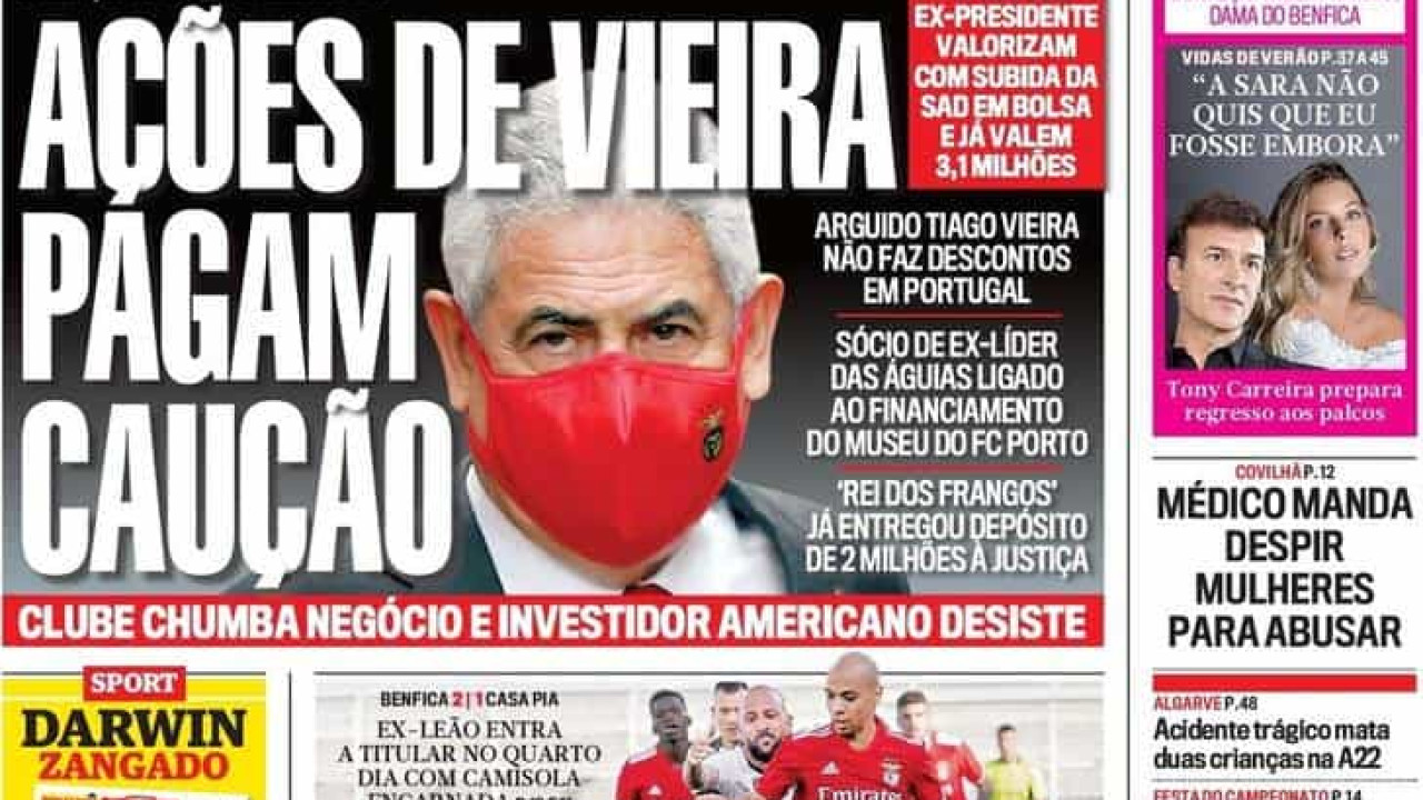 Hoje é notícia: Ações de Vieira pagam caução; Piratas desviaram milhares - Vimarsana News