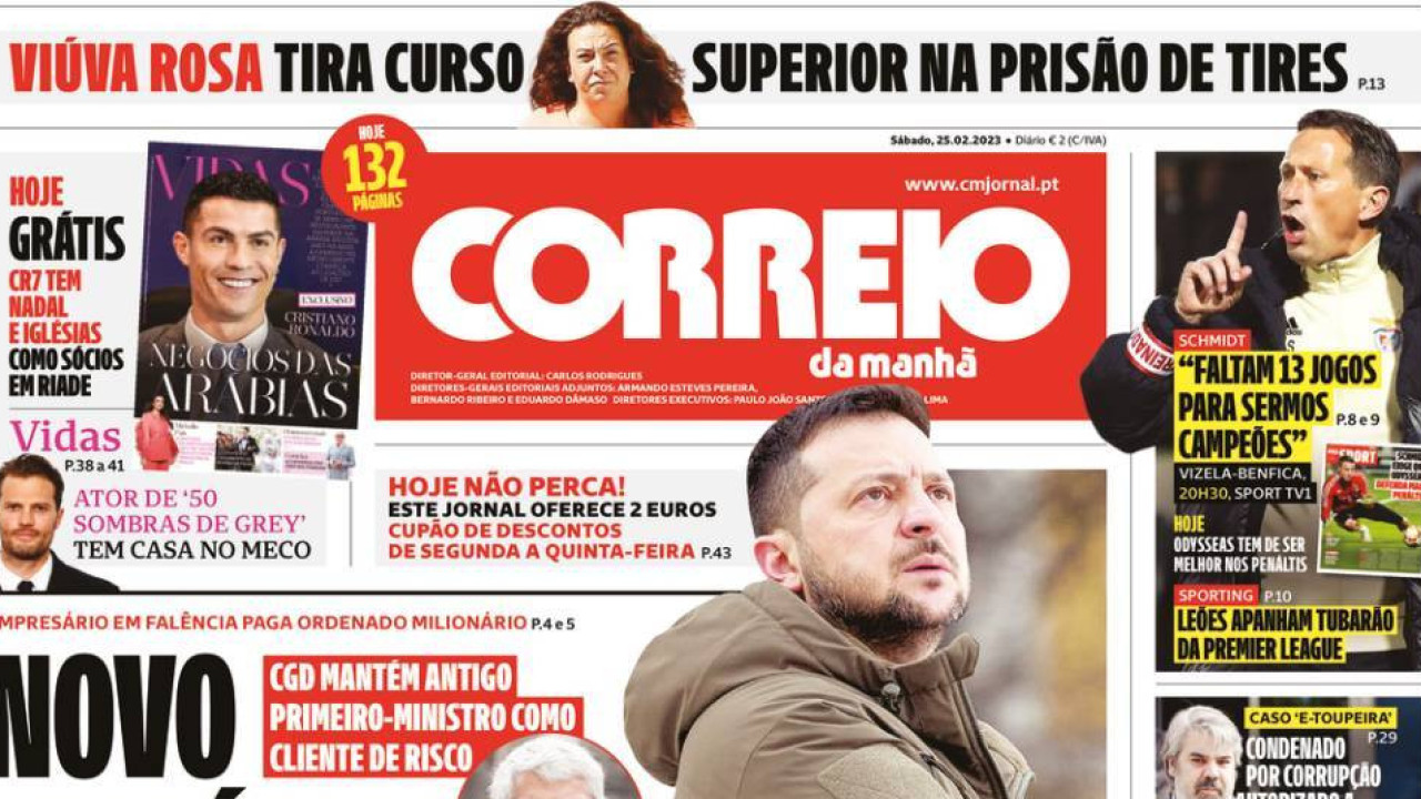 Capa Jornal O Jogo - 25 fevereiro 2023 