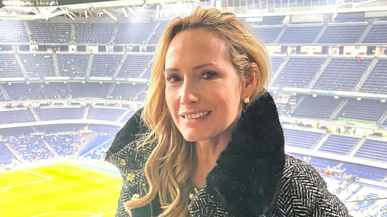 Fernanda Serrano dá os parabéns a Ronaldo... no Bernabéu