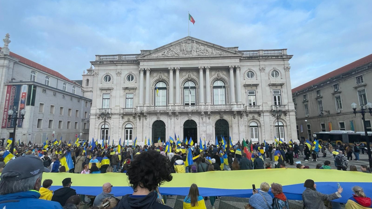 Kyiv. Dois anos de guerra marcados em Lisboa com um &quot;obrigado, Portugal&quot;