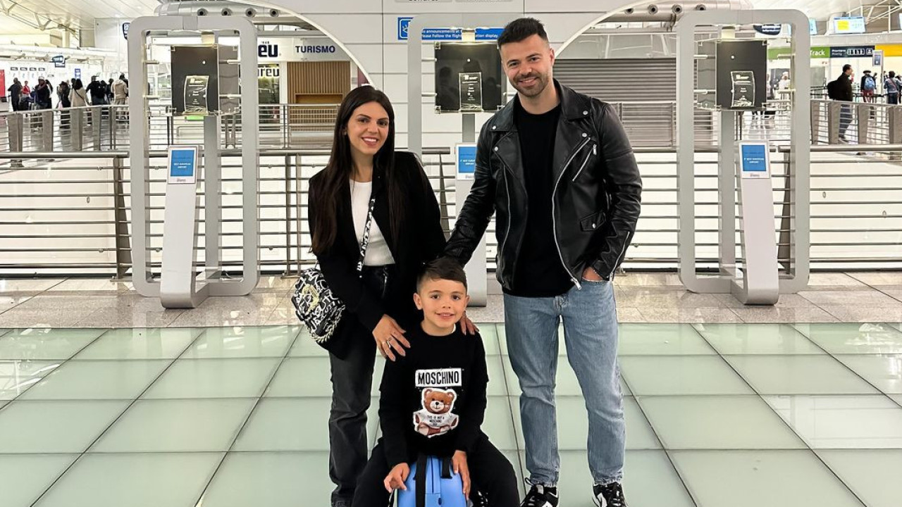 Ruben e Tatiana Boa Nova levam filho a andar de avião pela 1.ª vez