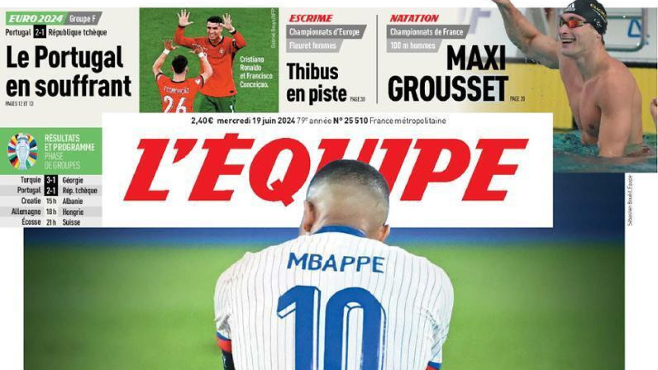 Lá fora: Portugal &quot;em sofrimento&quot; e Mbappé condicionado em França