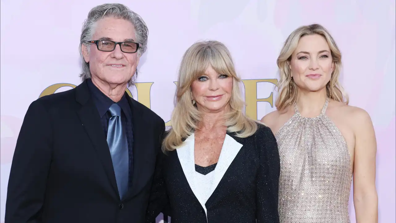 Goldie Hawn, Kurt Russell e filha Kate Hudson juntos em evento solidário