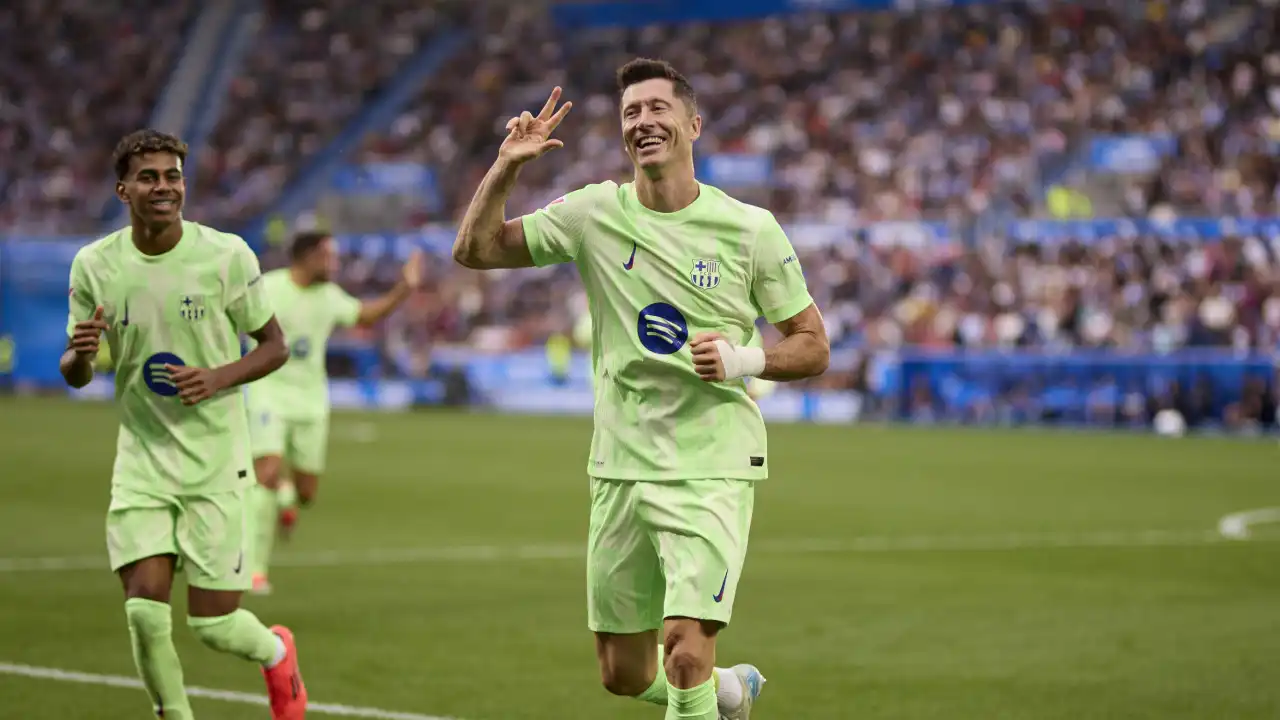 Barcelona vai a Alavés, 'Lewa' hattrick no bolso e reforça liderança