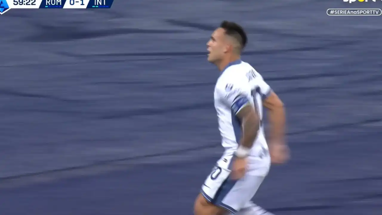 O golaço de Lautaro que deu a vitória ao Inter na viagem até Roma