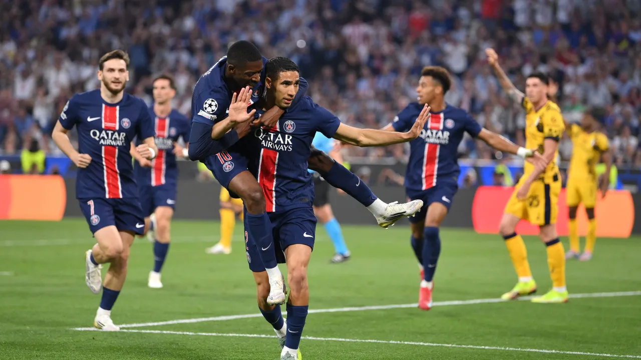 Hakimi marcou à ex-equipa na final da liga dos campeões e fez este gesto
