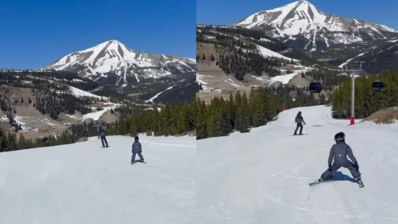 Meghan Markle mostra vídeo do filho Archie em pista de esqui com o pai