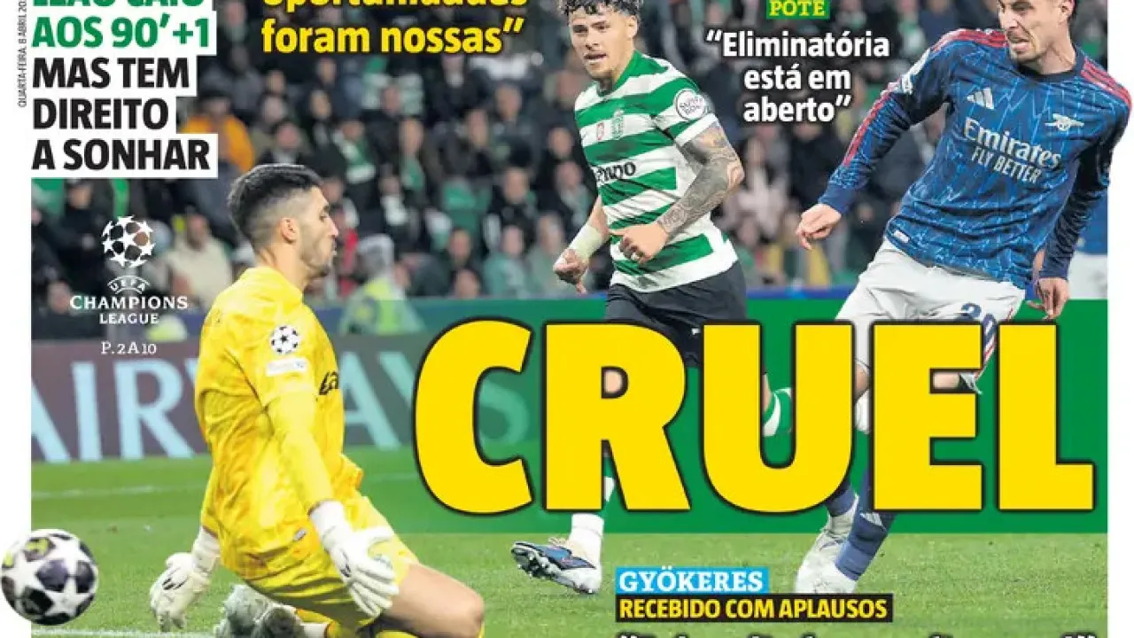 Por cá: "Lição de realismo" para um Sporting que ainda "sonha"