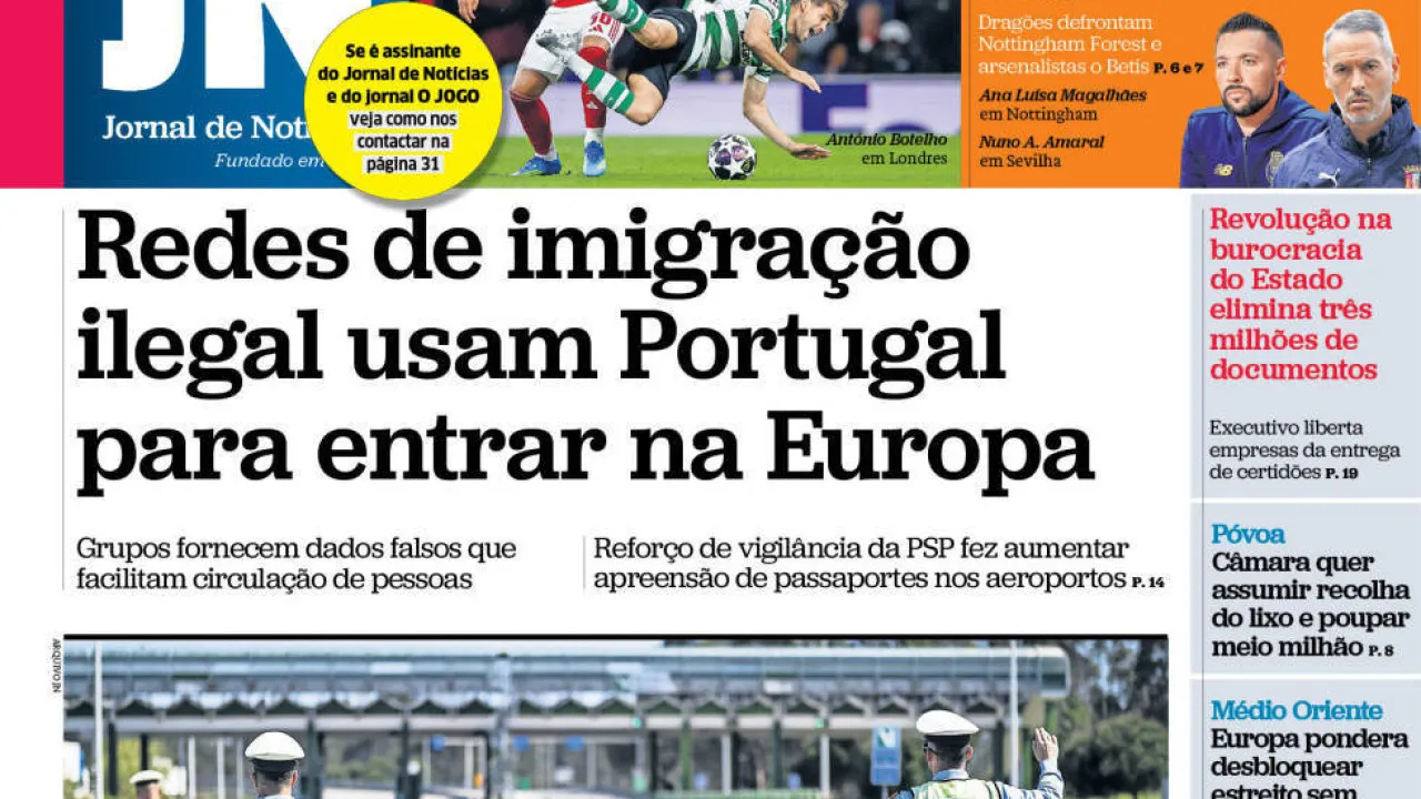 Hoje é notícia: Imigração ilegal usa Portugal; Mais viagens no verão
