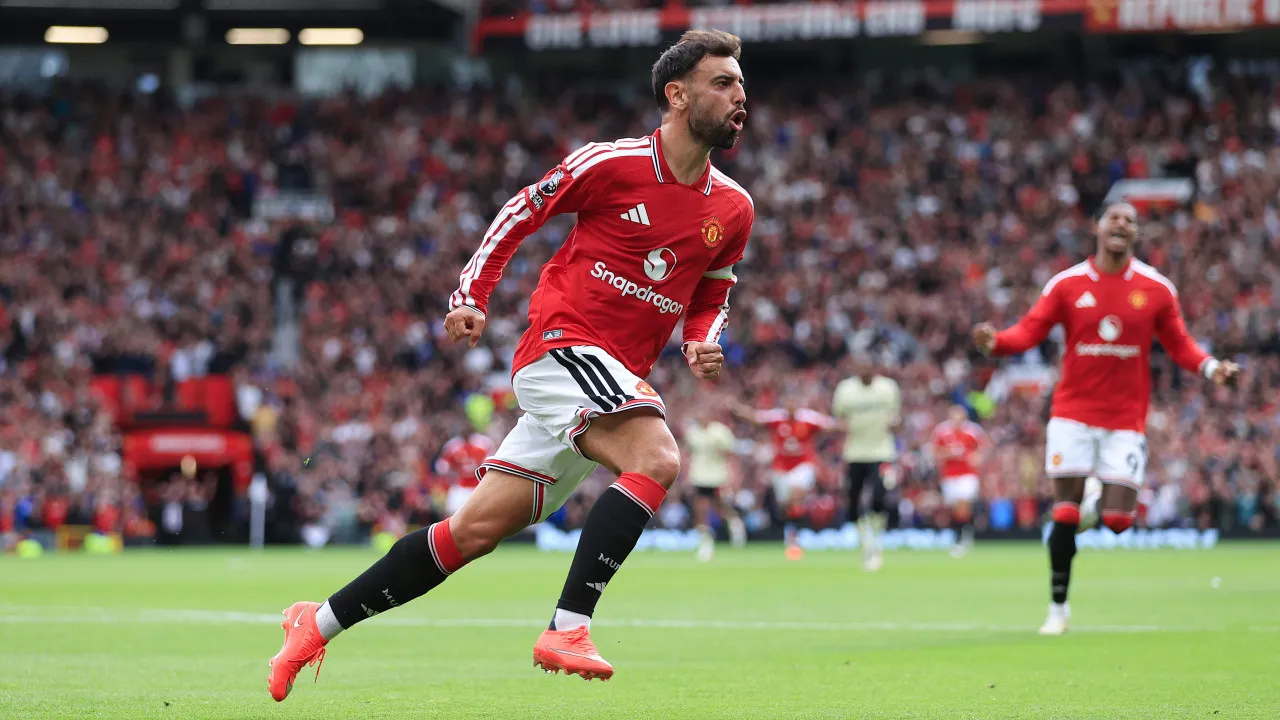 Super Bruno Fernandes de volta. Hattrick vale primeira vitória ao United
