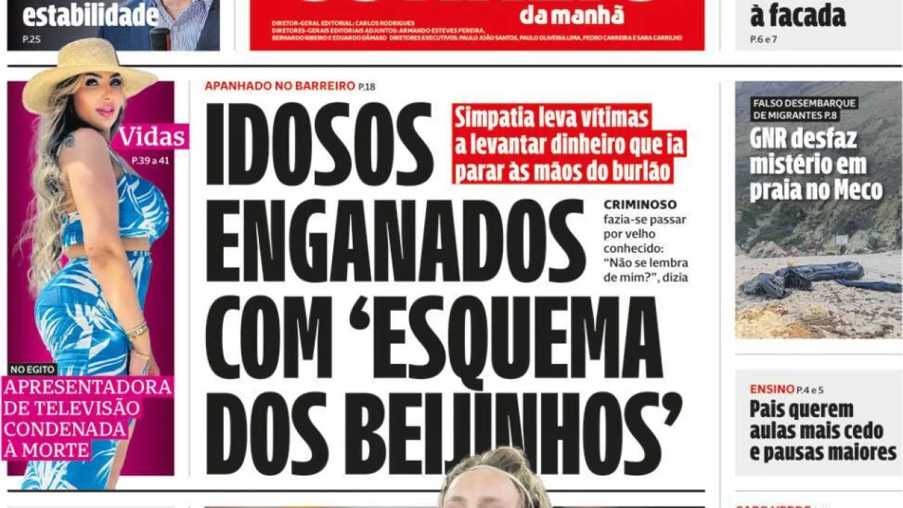 Hoje é notícia: Idosos enganados em esquema; Maya apanhada em escuta