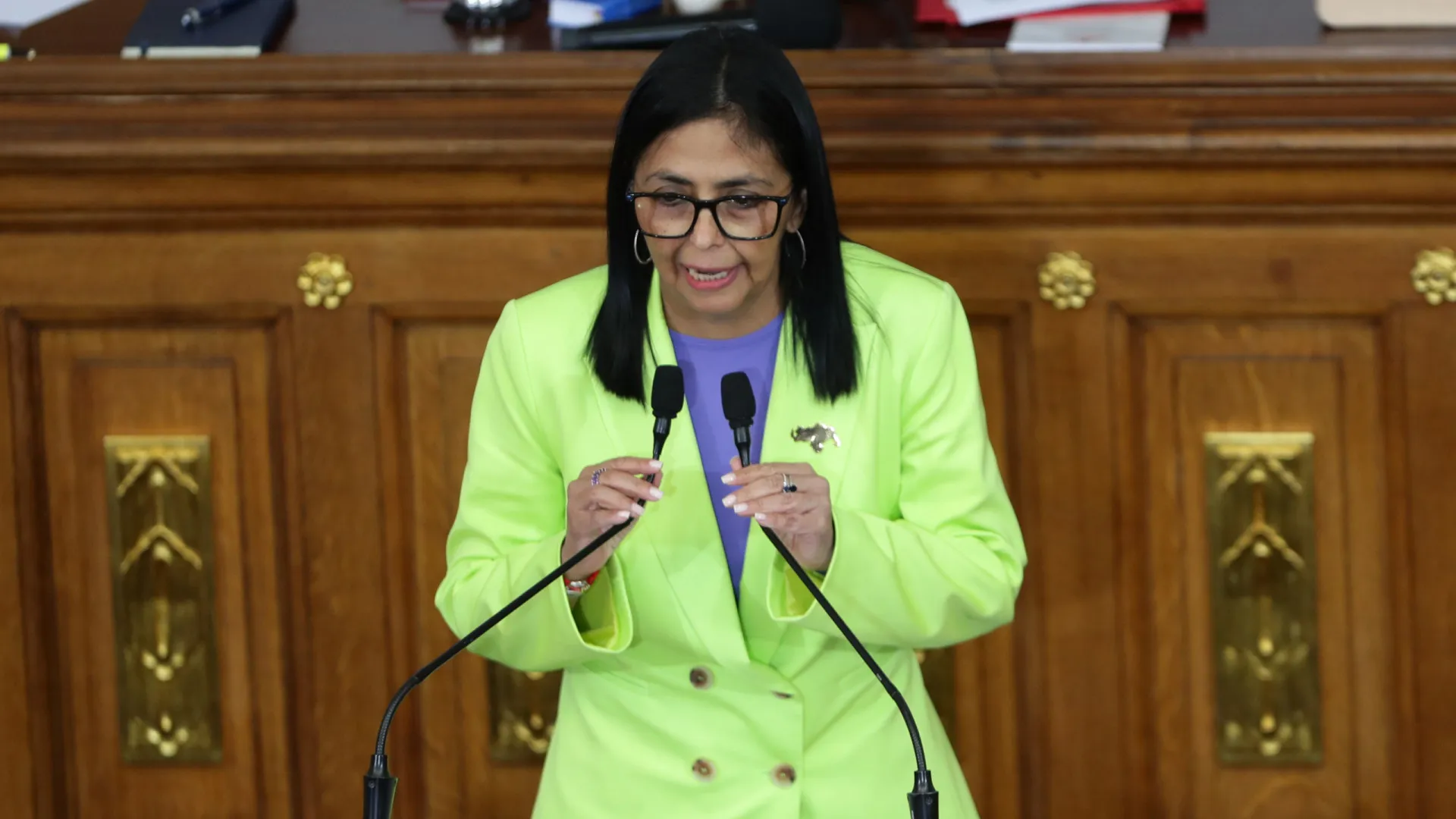 
                    Venezuela. Delcy Rodríguez defende abertura de um diálogo com a oposição
                
