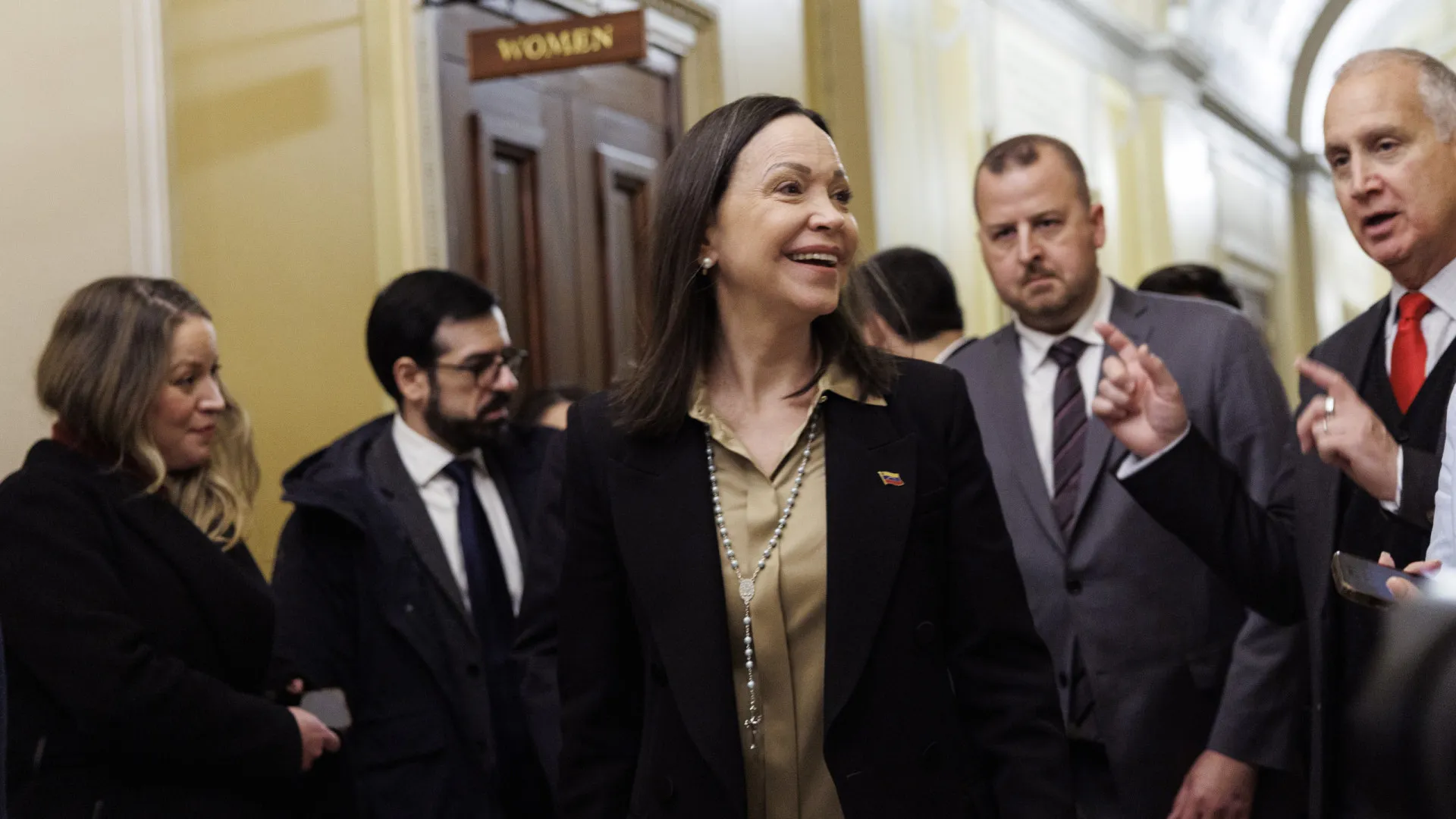 
                    María Corina Machado aponta como objetivo 