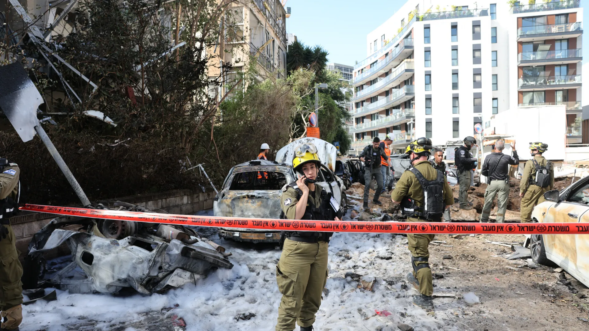 Doze feridos em cidades próximas de Telavive após ataque iraniano