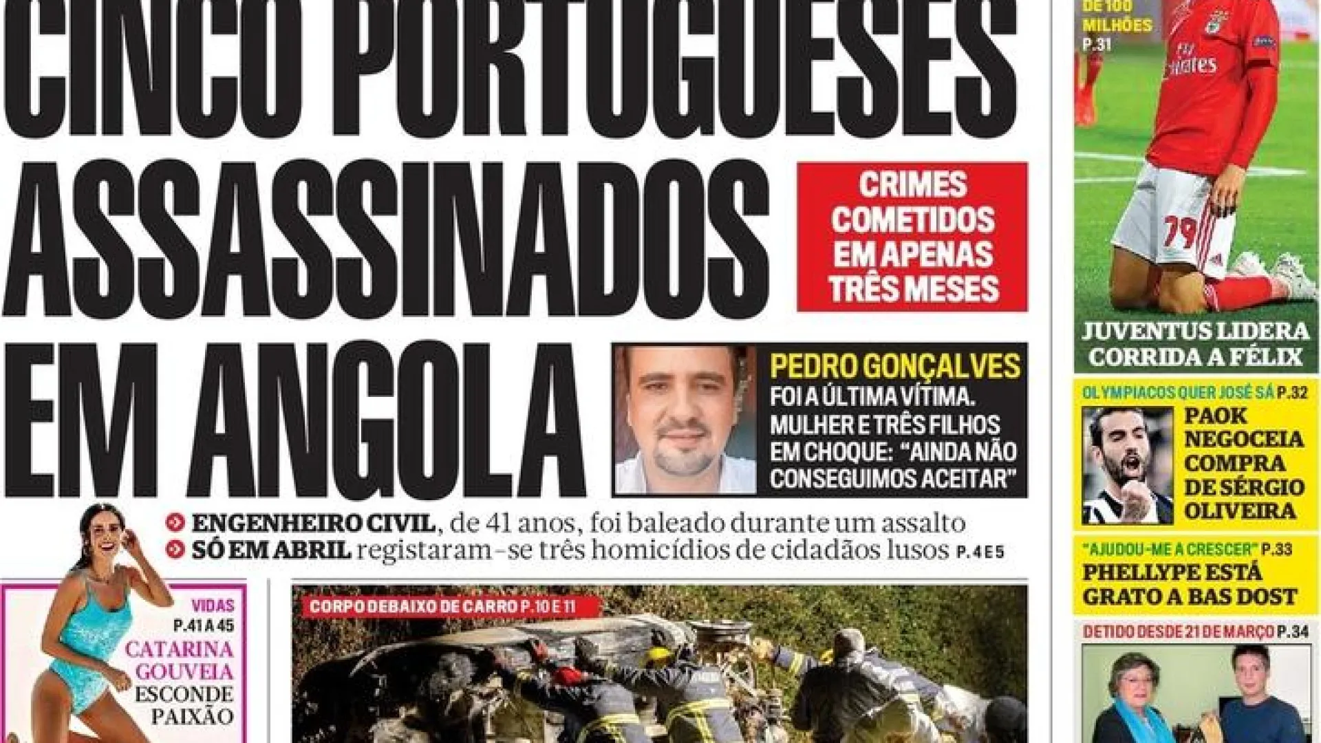 Hoje é notícia: Amante do namorado morto; Carros com travão automático