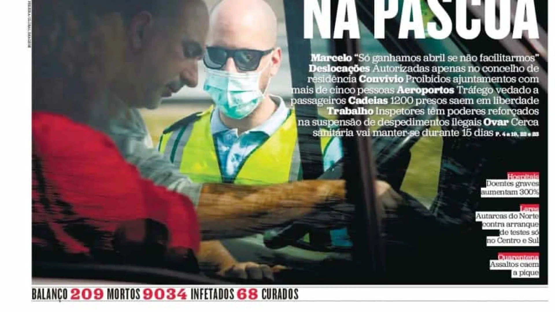 Hoje é notícia: Portugal fechado na Páscoa; Mais de 1 milhão de infetados