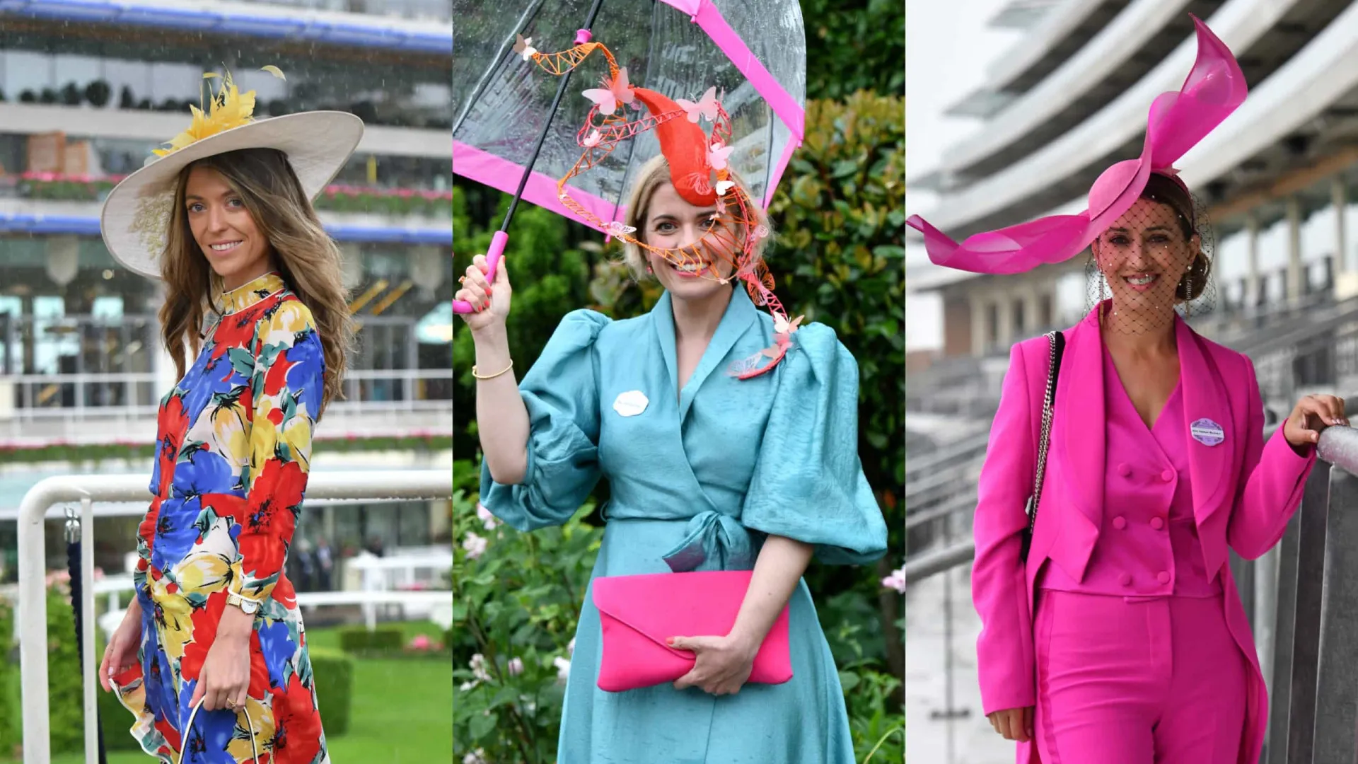 Modelitos coloridos fazem frente à chuva no 4.º dia do Royal Ascot