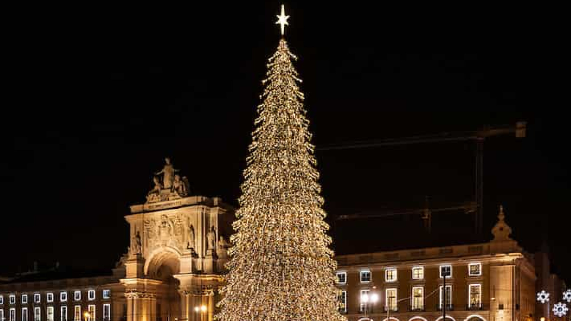 Árvore de Natal já brilha na Praça do Comércio
