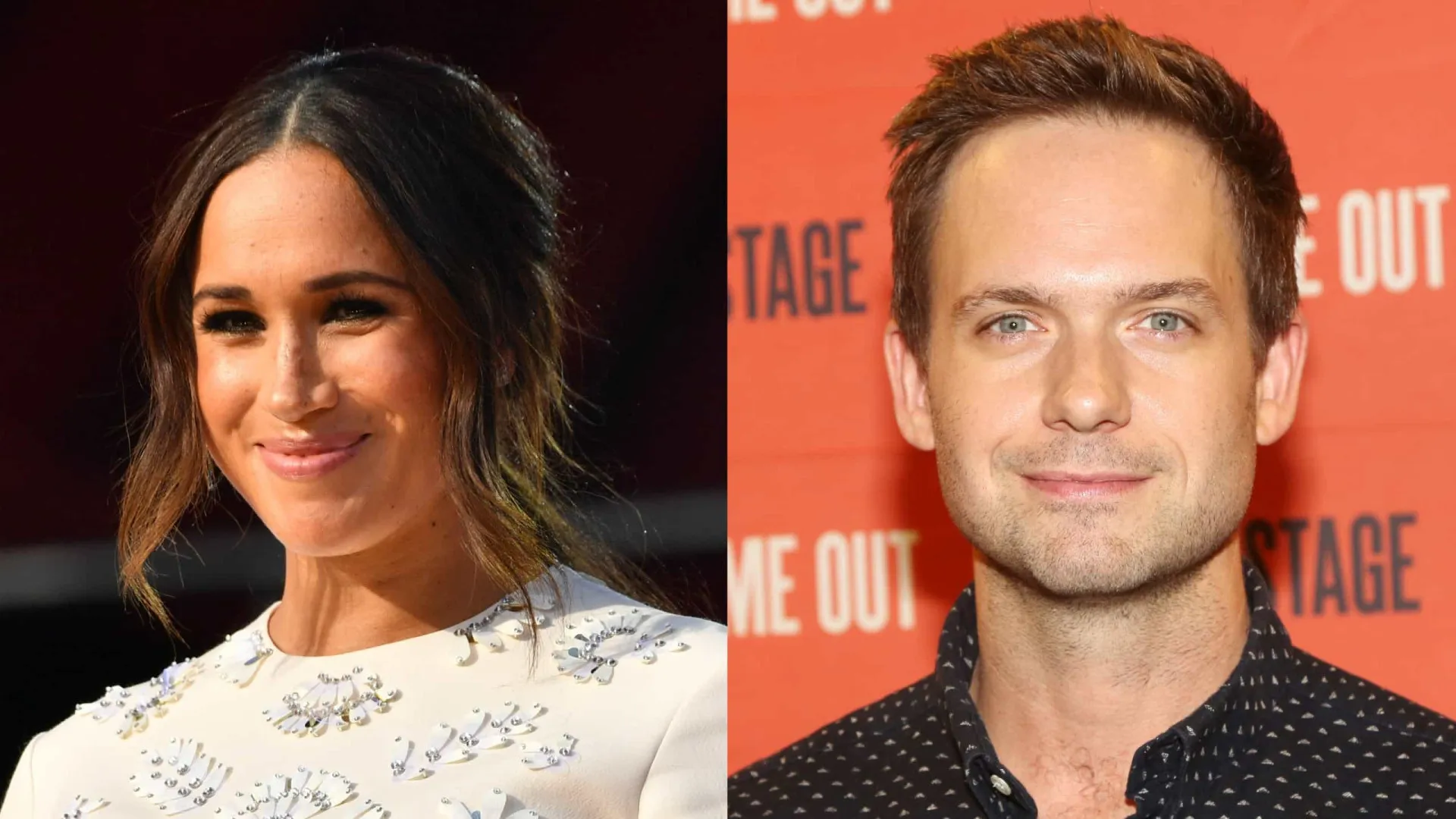 
                    Patrick J. Adams solidário com Meghan Markle. 