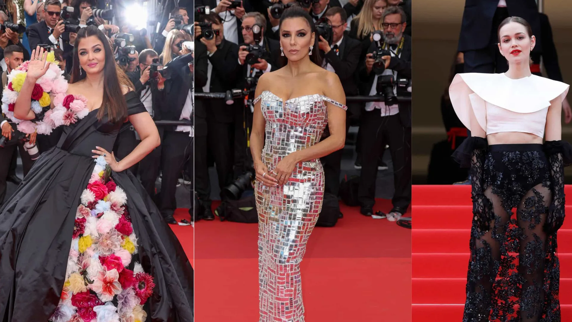 Dos clássicos aos ousados: Os vestidos no 2.º dia do Festival de Cannes