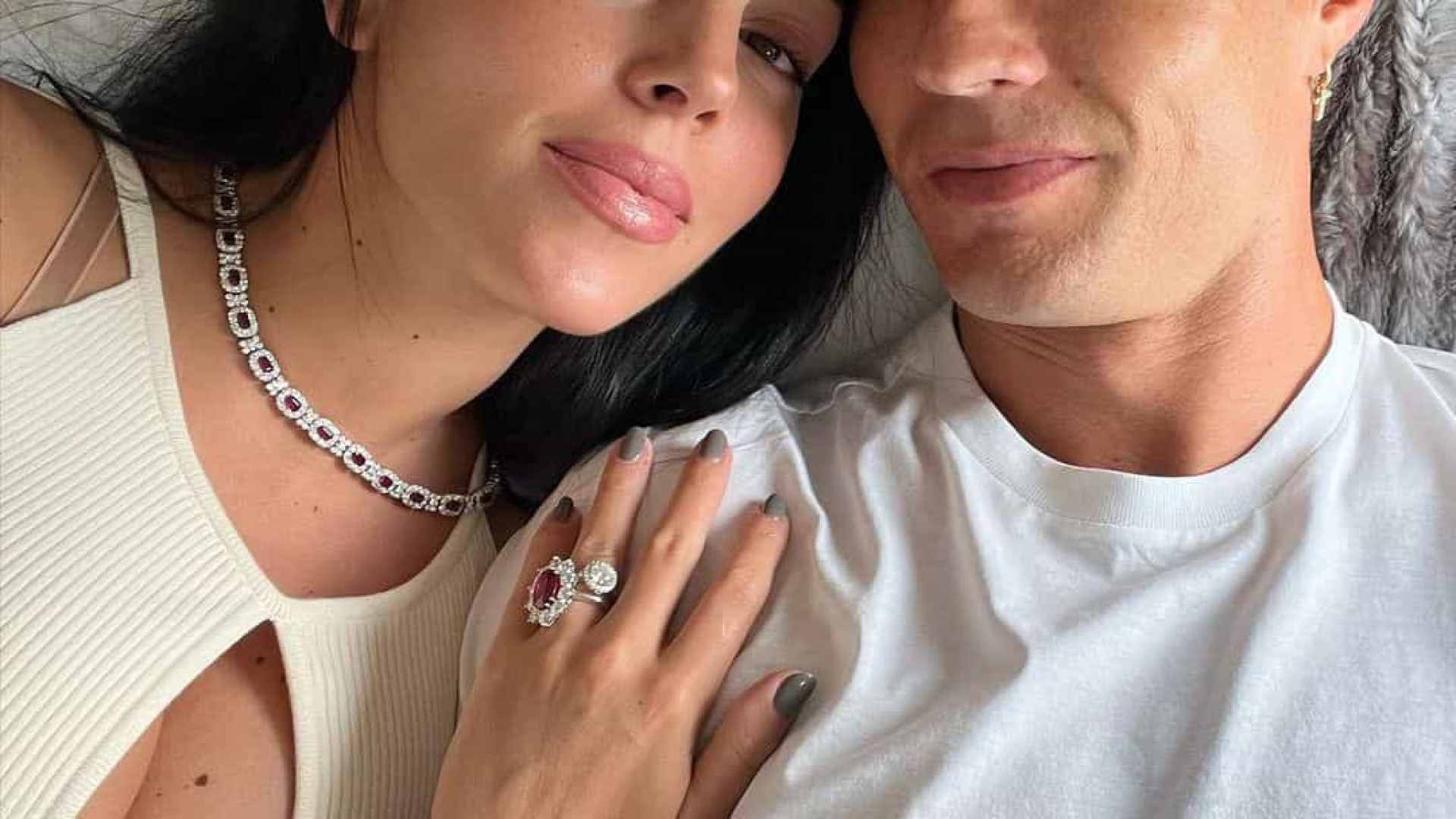 Georgina Rodríguez e Cristiano Ronaldo em almoço romântico por Lisboa