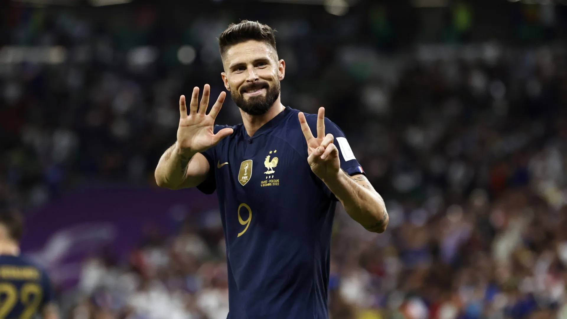 Giroud marcou à Polónia e entrou para a história do futebol francês