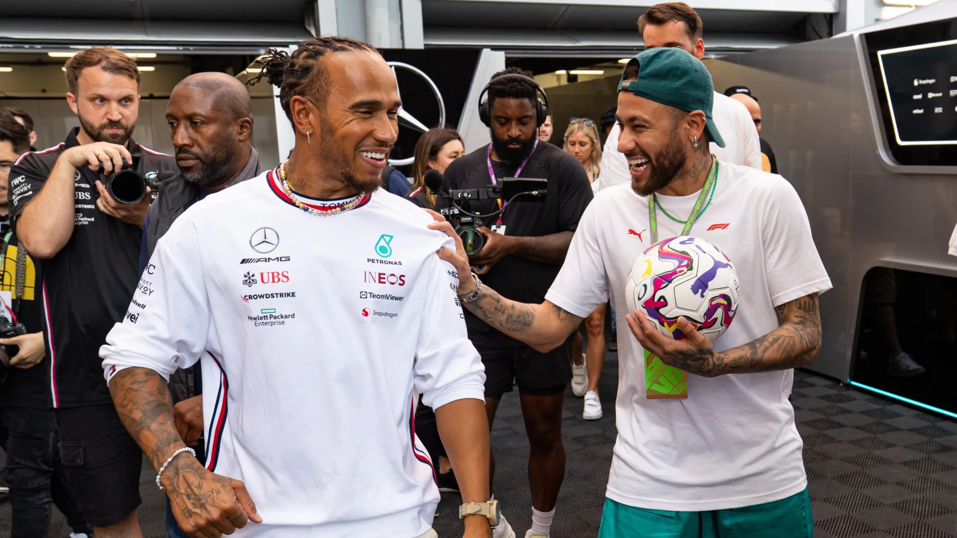 Neymar, o futebolista mais assíduo nos Grandes Prémios de Fórmula 1