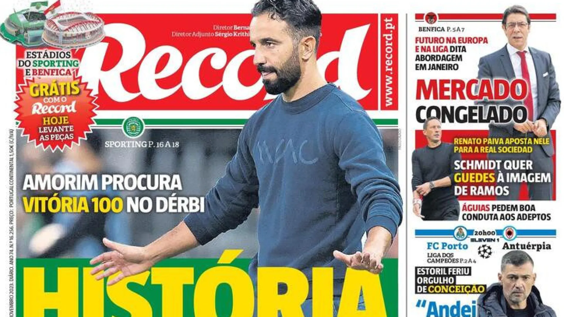 Por cá: Amorim em busca da história e Conceição quer mais
