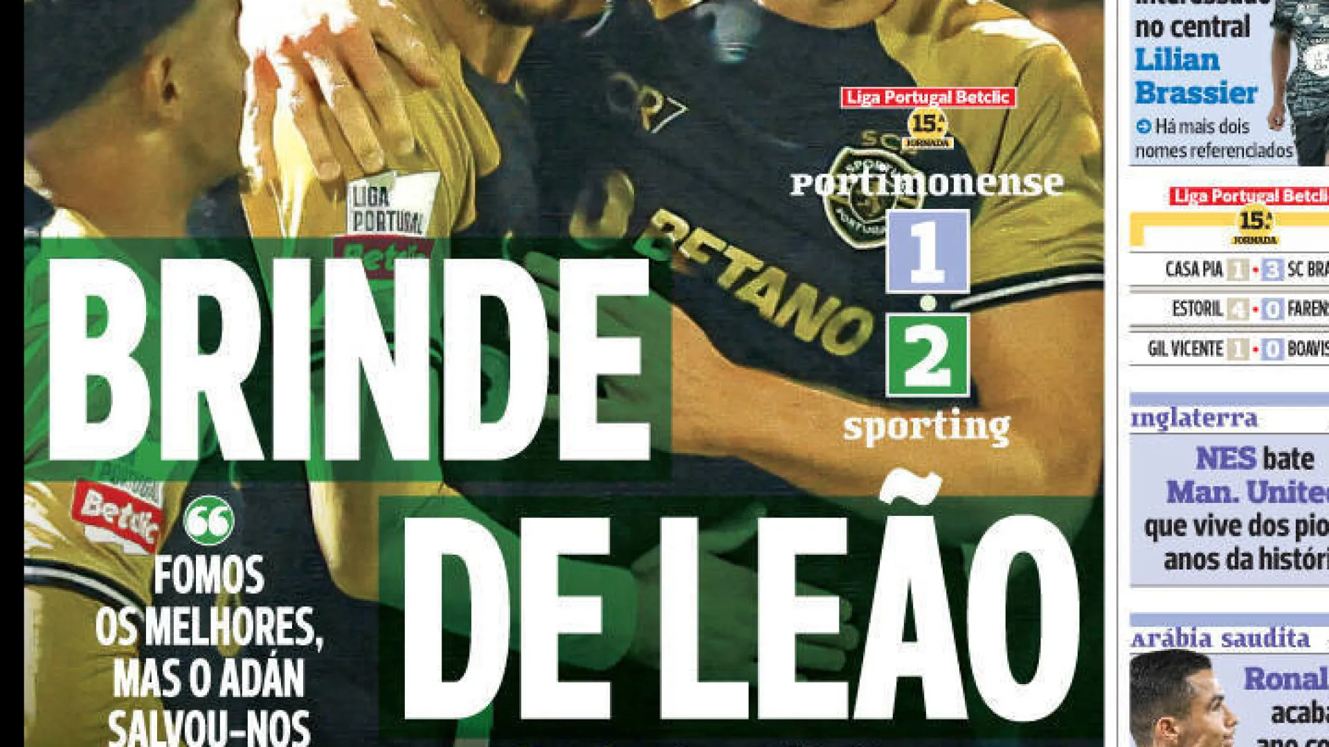 Por cá: Brinde de leão e Rafa perde a fé na renovação