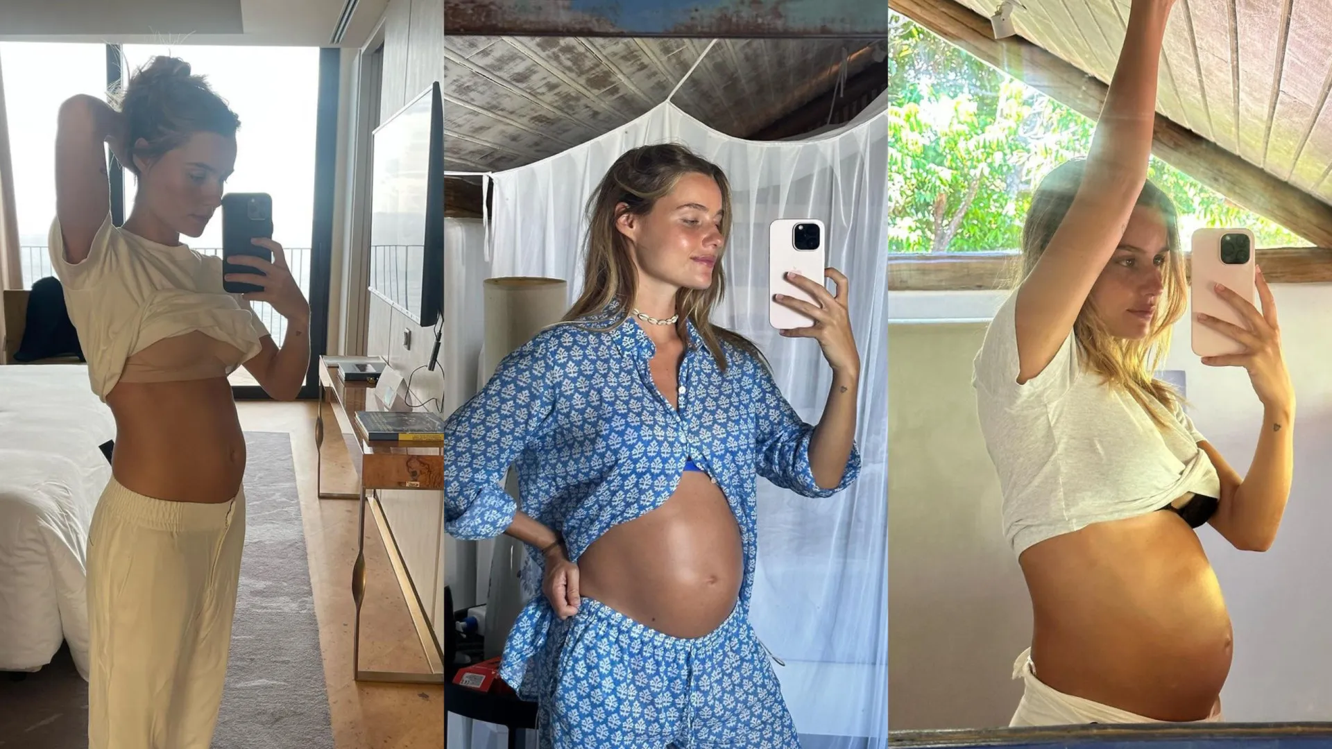 Kelly Bailey recorda evolução da sua barriga de grávida