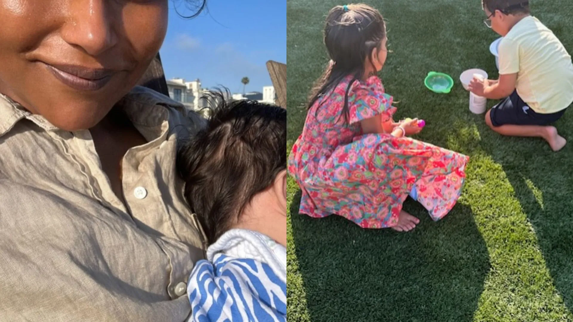 Mindy Kaling mostra comemorações do feriado com os filhos