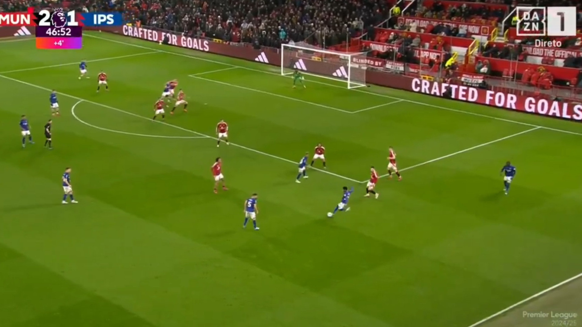 Ruben Amorim nem quis acreditar. Este cruzamento ‘desmanchou’ o United