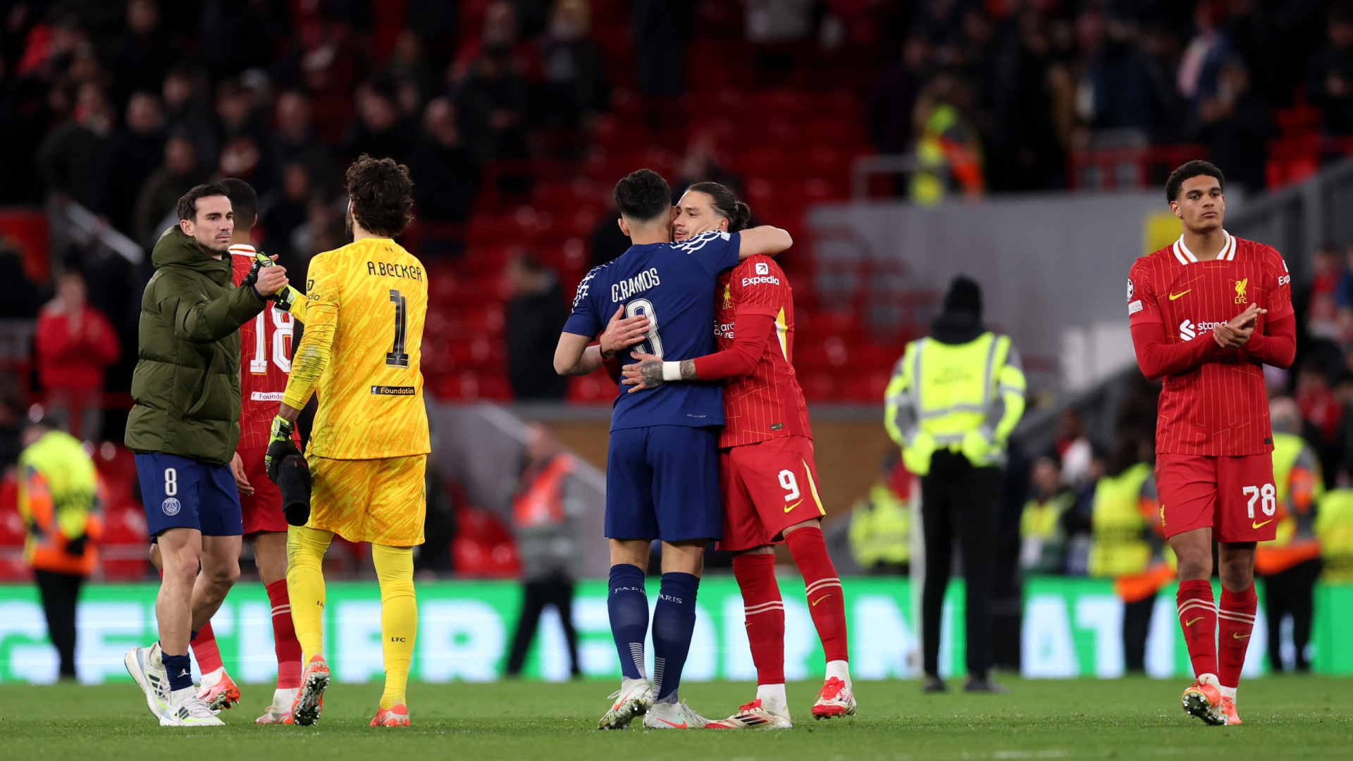 O gesto de Gonçalo Ramos após o Liverpool-PSG que não passou despercebido