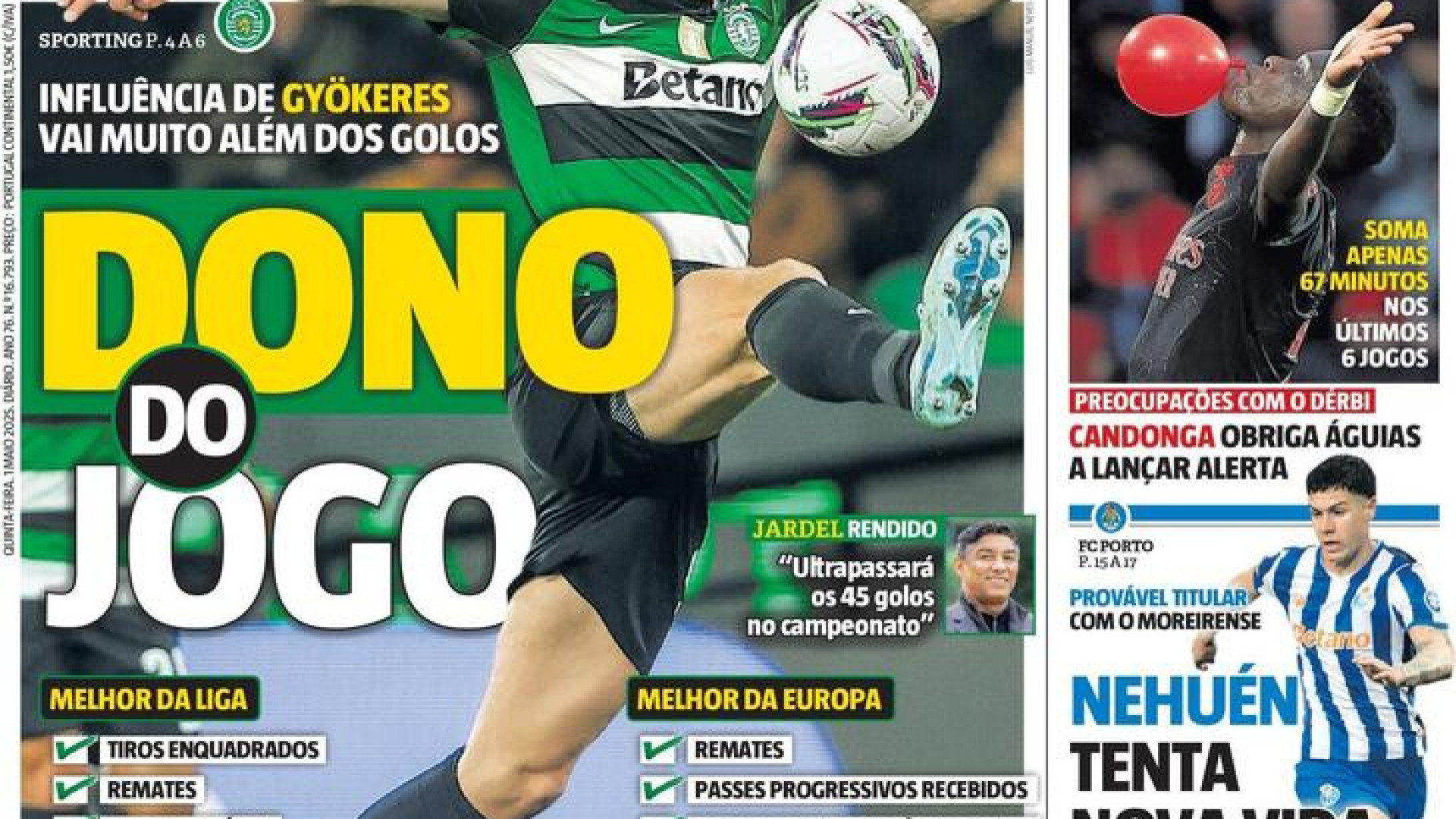 Por cá: Sporting decide Hjulmand e regresso à vista no FC Porto