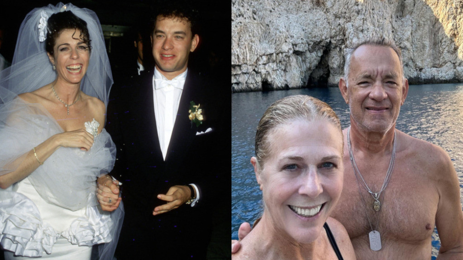Tom Hanks e Rita Wilson comemoram 37 anos de casamento. 
