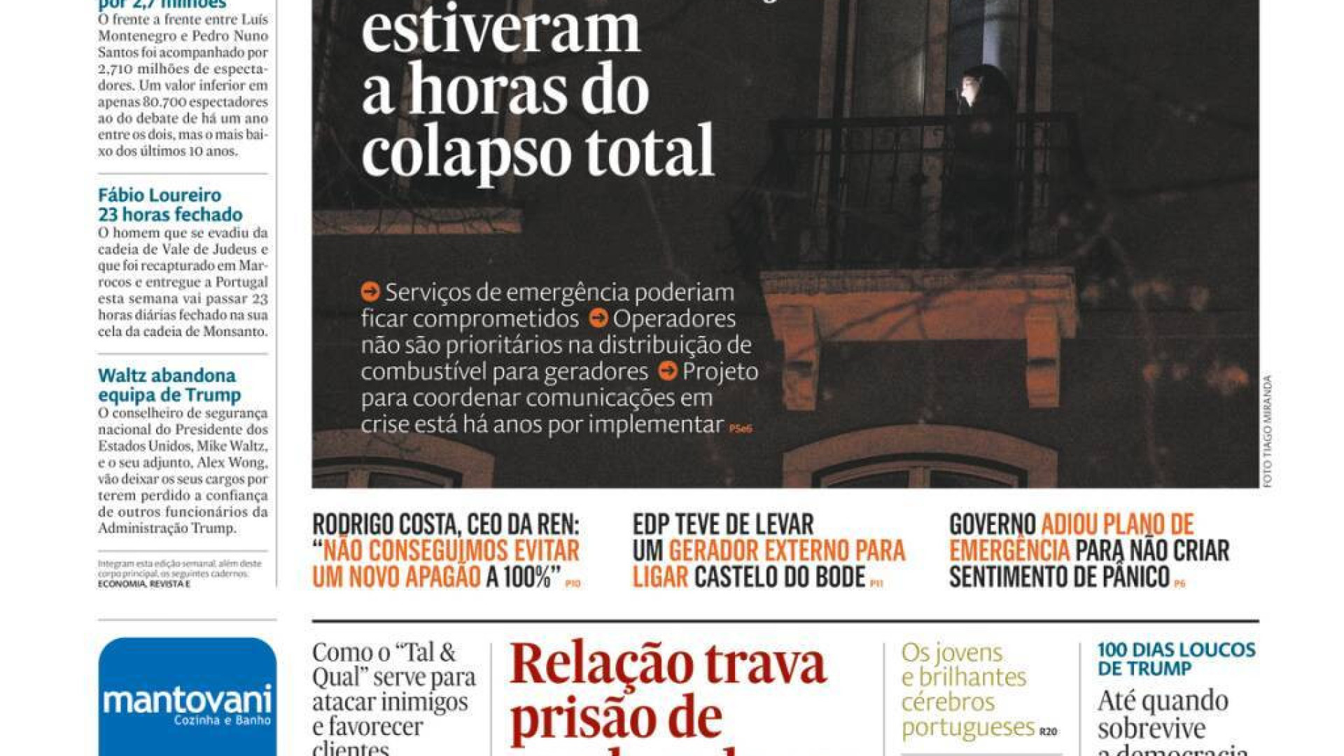 Hoje é notícia: Telecomunicações à beira do colapso; Perfis falsos do PS