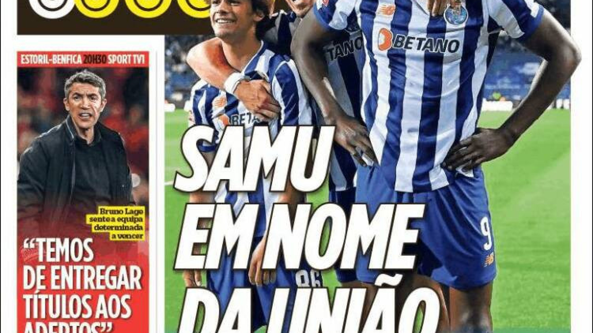 Por cá: Samu, o rosto da reviravolta, e a certeza de Bruno Lage