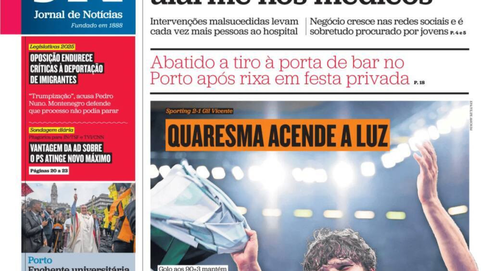 Hoje é notícia: Cirurgias estéticas ilegais aumentam; Há mais cesarianas
