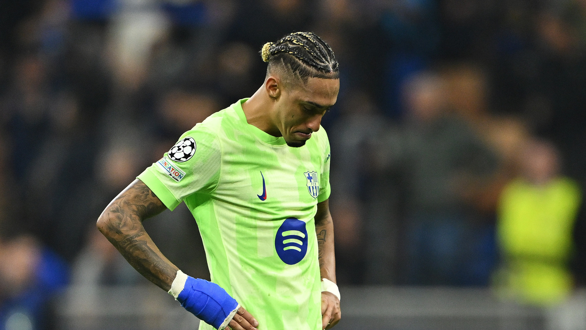 Raphinha falhou final da Champions, mas já 'apanhou' Cristiano Ronaldo