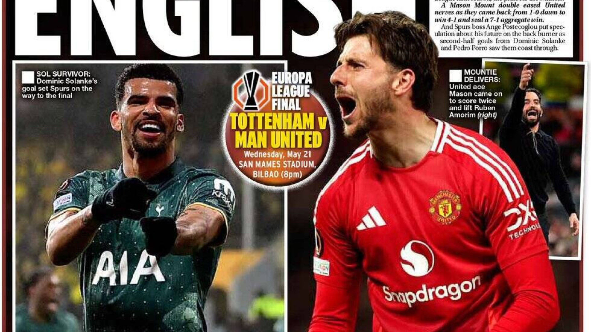 Lá fora: Final inglesa na Liga Europa e Antony leva Betis 'aos céus'