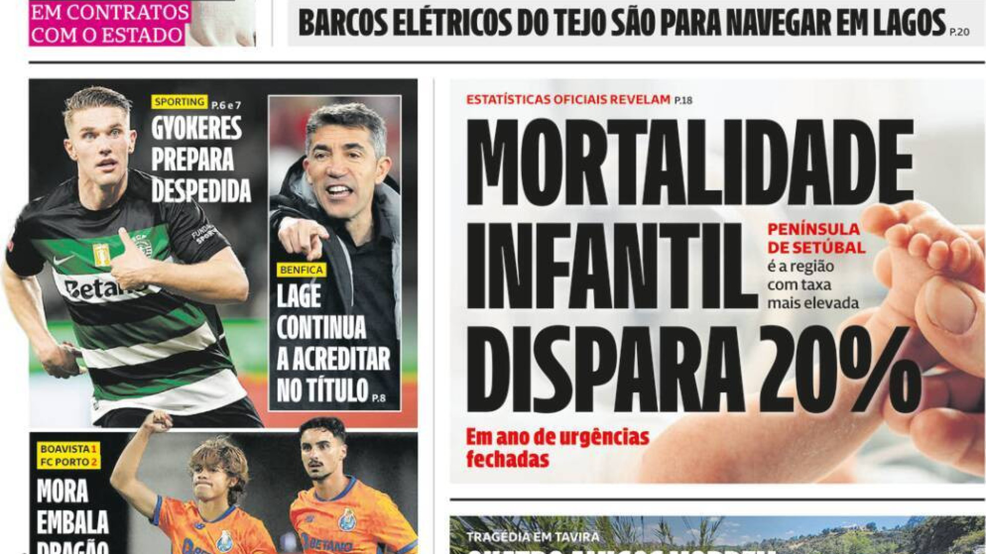 Hoje é notícia: Mortalidade infantil dispara 20%; IMI cobrado a isentos