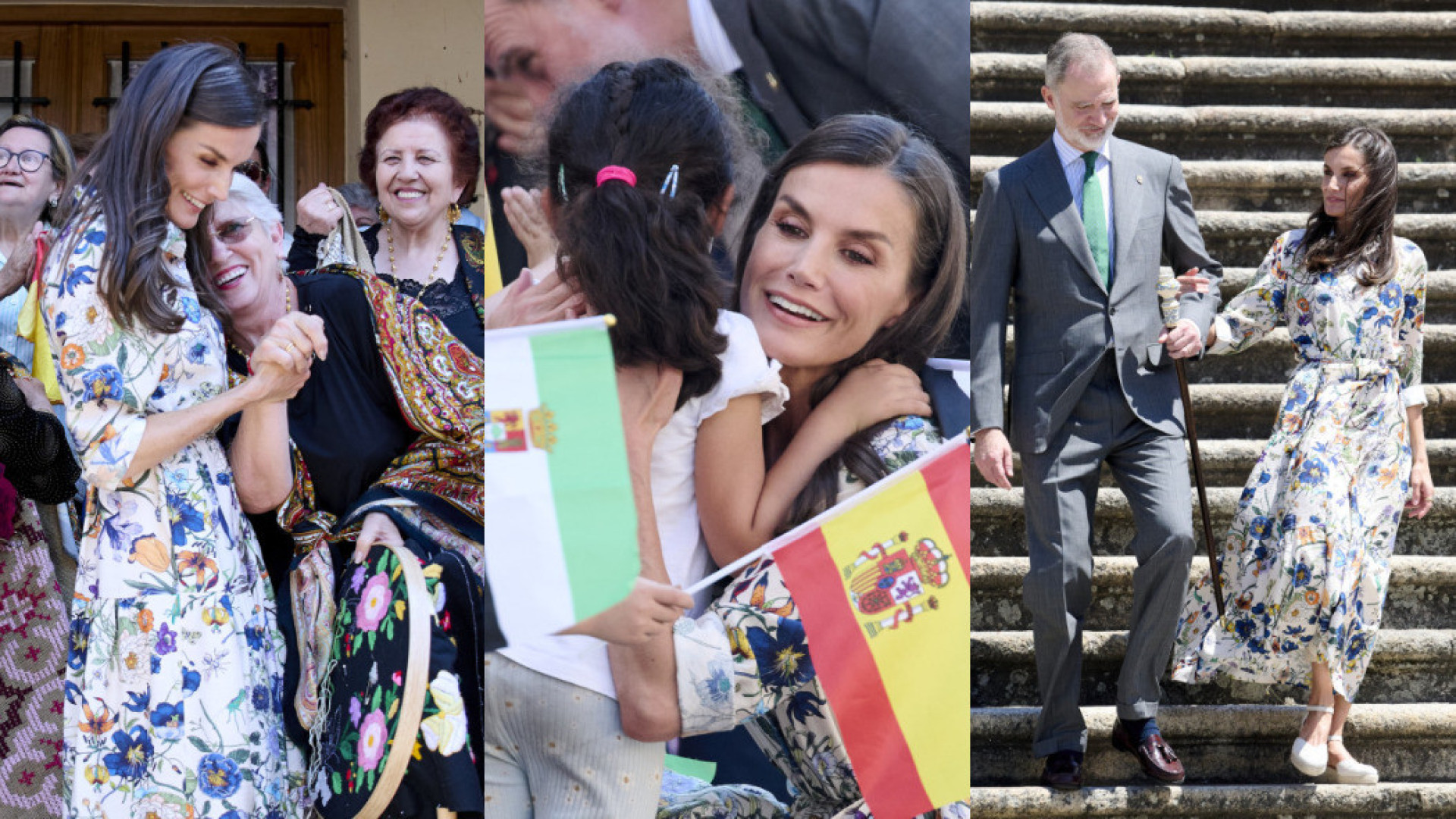 Letizia próxima dos súbditos em visita oficial. As imagens