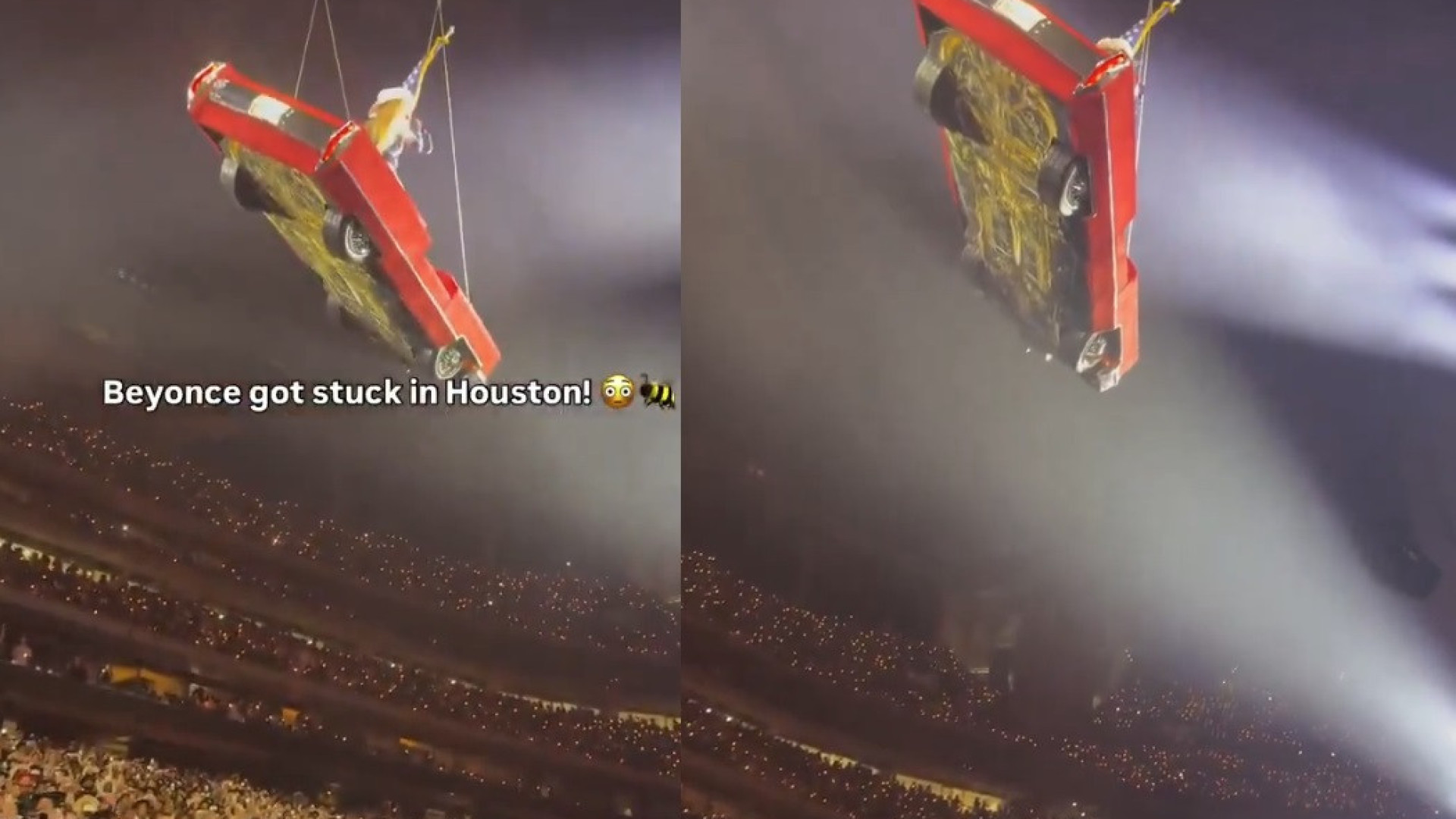 “Parem”. Beyoncé interrompe concerto após ficar pendurada em carro