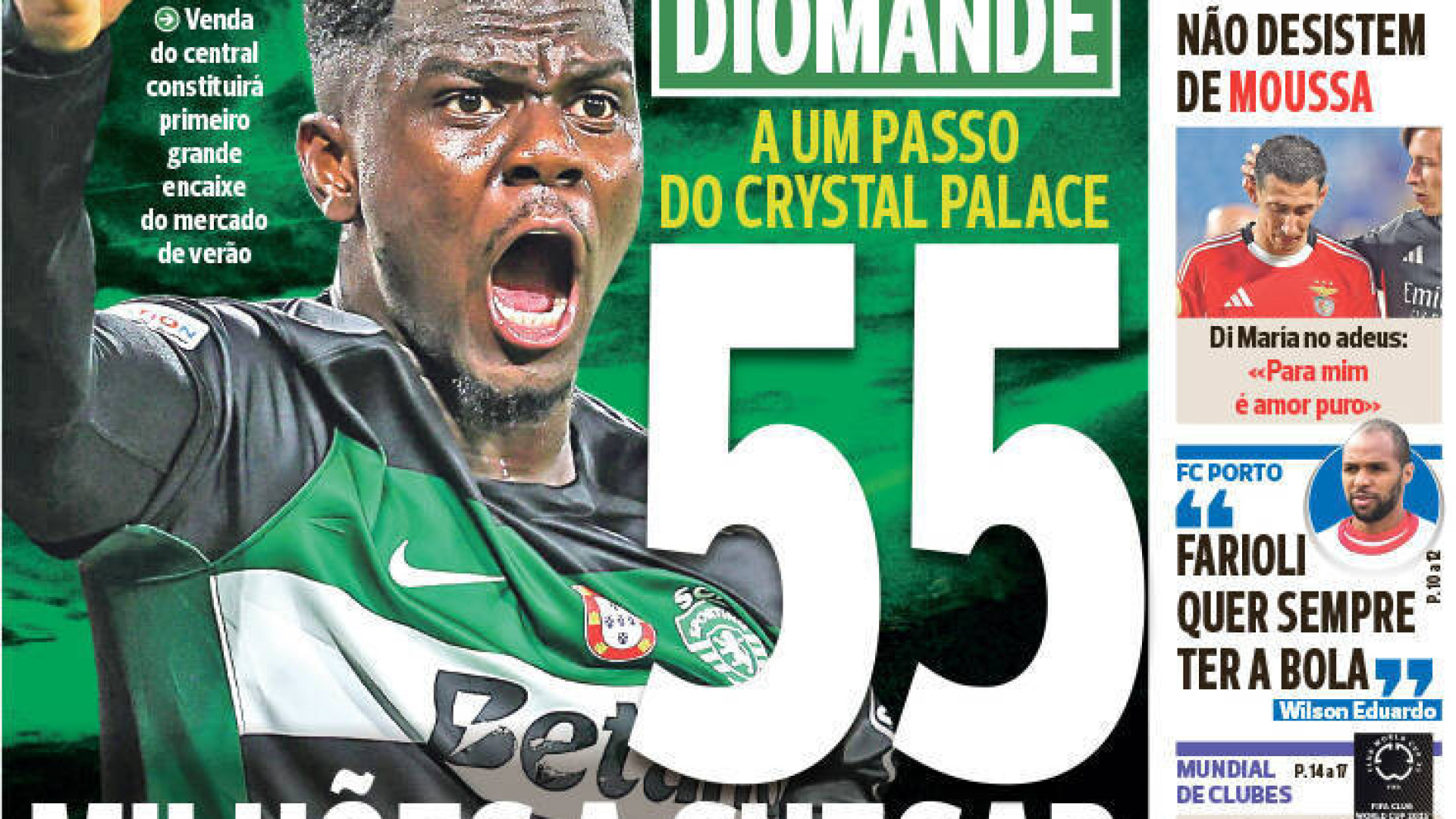 Por cá: Sporting prepara encaixe milionário e Farioli já pode assinar