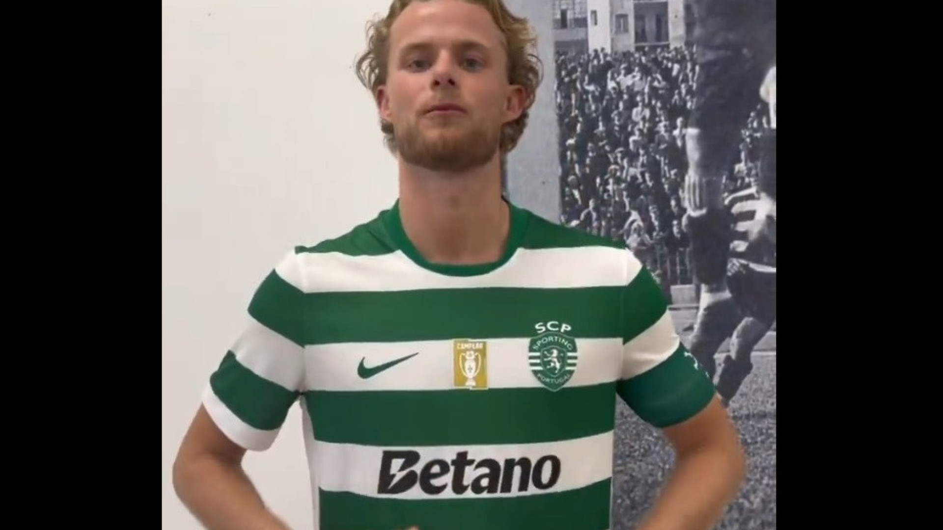 “Muito bonita”. Jogadores vestiram camisola do Sporting e reagiram assim