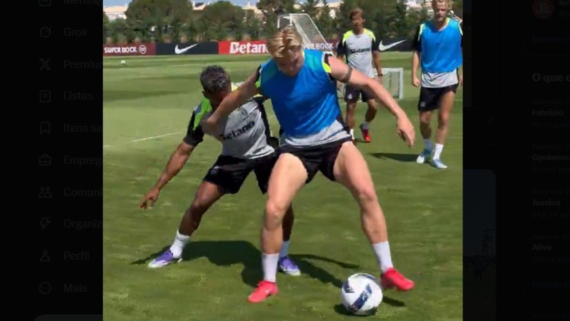 Divulgadas as imagens do primeiro treino (intenso) do Sporting no Algarve