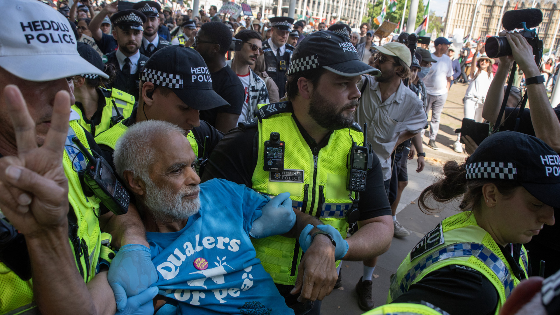Sobe para 532 n.º de detidos em Londres num protesto de apoio à Palestina