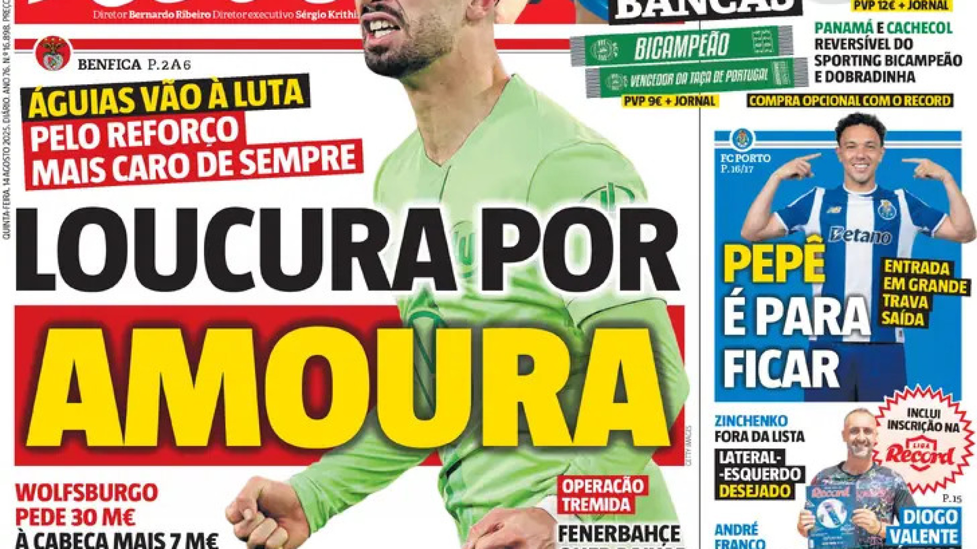 Por cá: Loucura por Amoura e André Villas-Boas rendido a Farioli